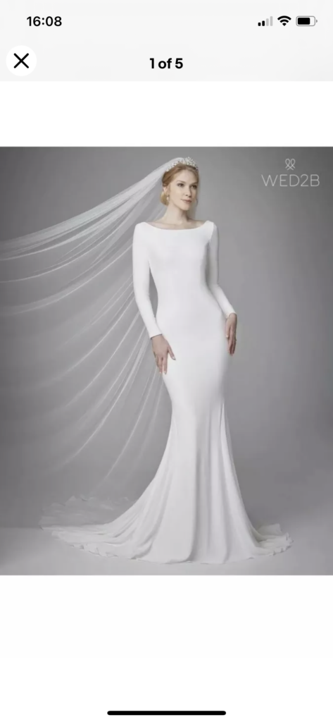 3/4 Sleeve Wedding Dresses - WED2B