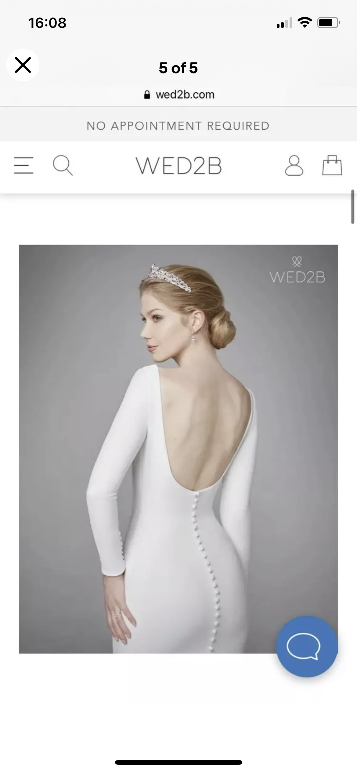3/4 Sleeve Wedding Dresses - WED2B
